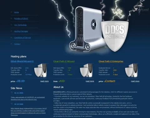 DDOS Protection - protection against external attacks on websites