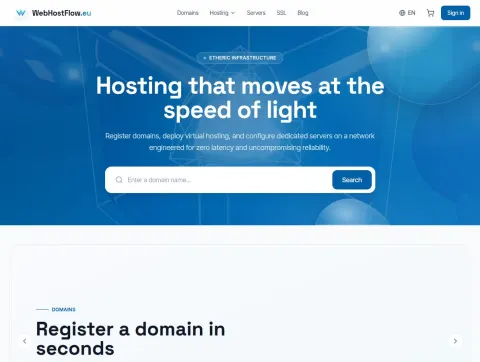 WebHostFlow.eu - EU web hosting, domains and VPS servers