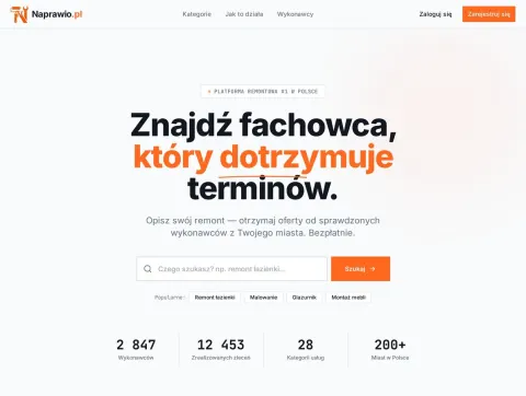 Naprawio.pl - a platform for finding renovation contractors in Poland