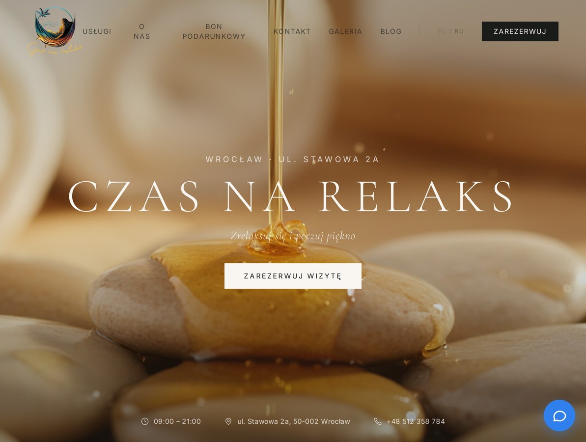 Czas na Relaks - strona studia masażu we Wrocławiu
