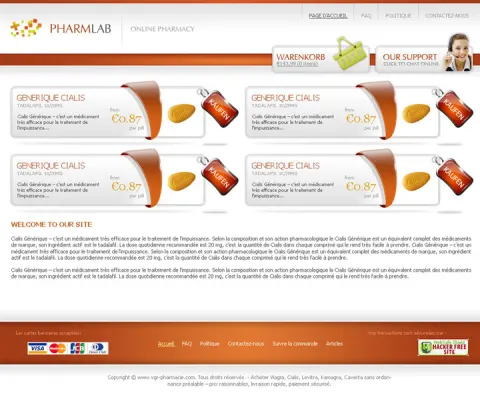 PharmLab - an online shop of pharmaceutical products
