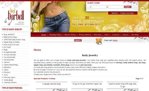 Bestbarbell.com - online shop of piercing jewellery