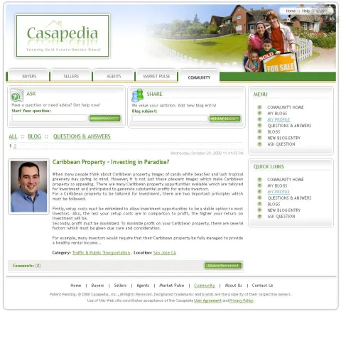An excellent website for a real estate agent