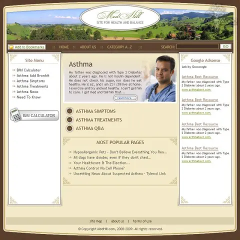 A website with reviews of various medicines and drugs