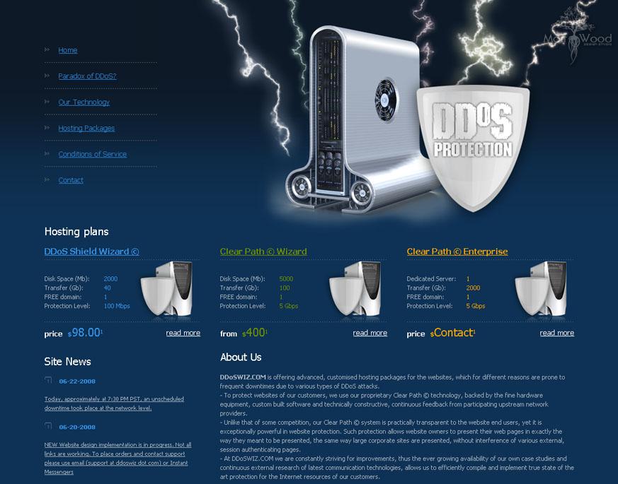 DDOS Protection - protection against external attacks on websites